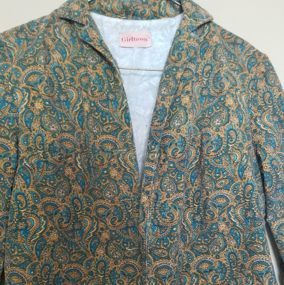 Girltown vintage velvety corduroy blazer/jacket